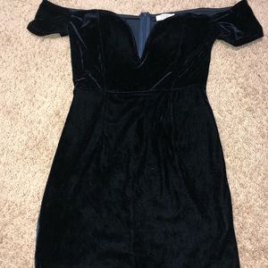 Velvet bodycon mini dress
